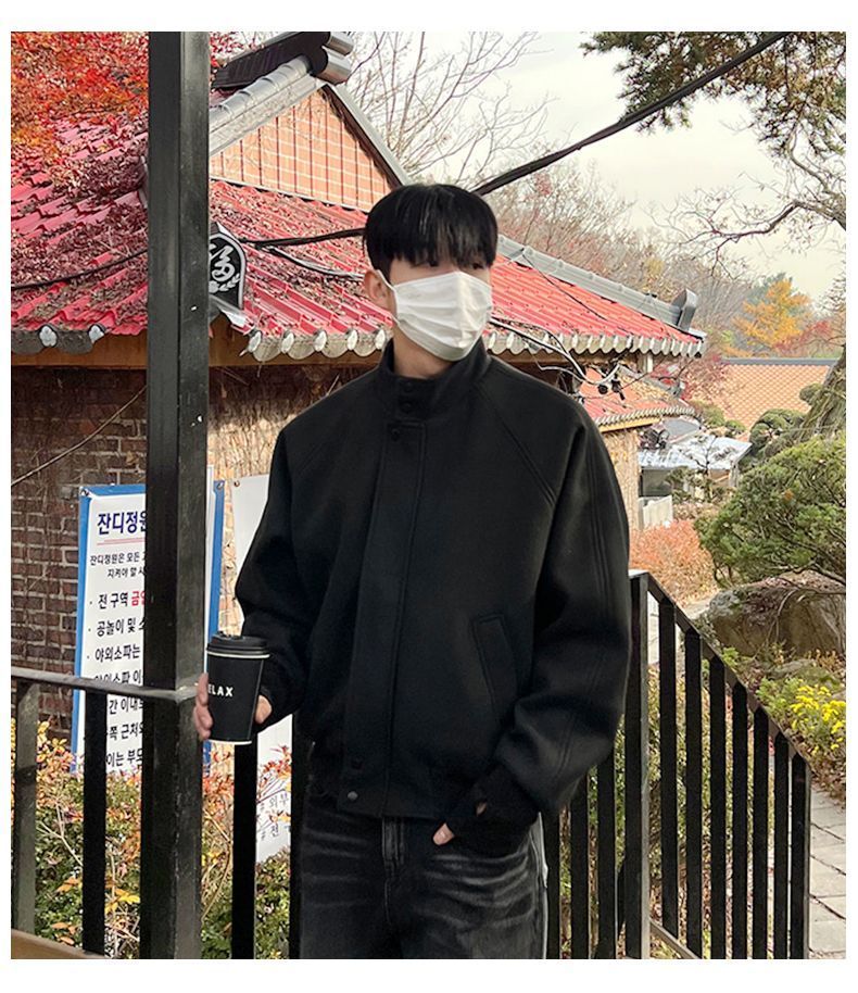 Mens Fashion Style Images - Wool Blend Jacket Man High Quality