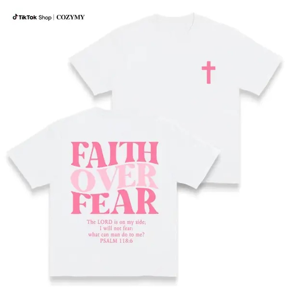 Mens Fashion Urban - Faith Over Fear Graphic Tees -