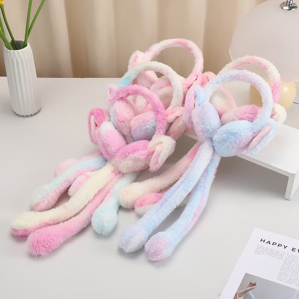 Men'S Fashion Online - Color Plush Ear Muffs Moving Rabbit