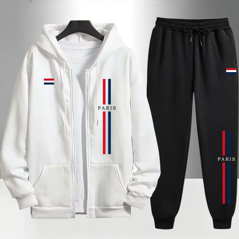 Mens Fashion Urban - Paris Fashion Men's Set Zipper Outerwear