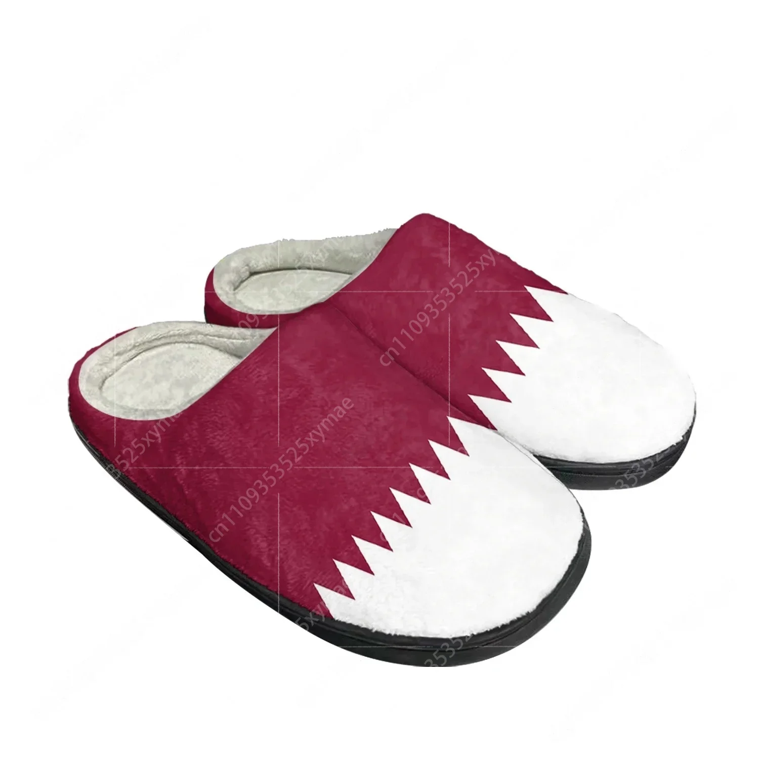 Men'S Fashion Qatar - Qatar Flag Home Cotton Custom Slippers