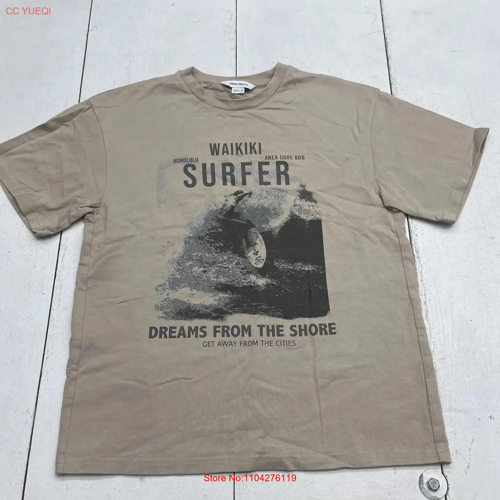 Mens Fashion Urban - URBAN REVIVO Waikiki Surfer T Shirt