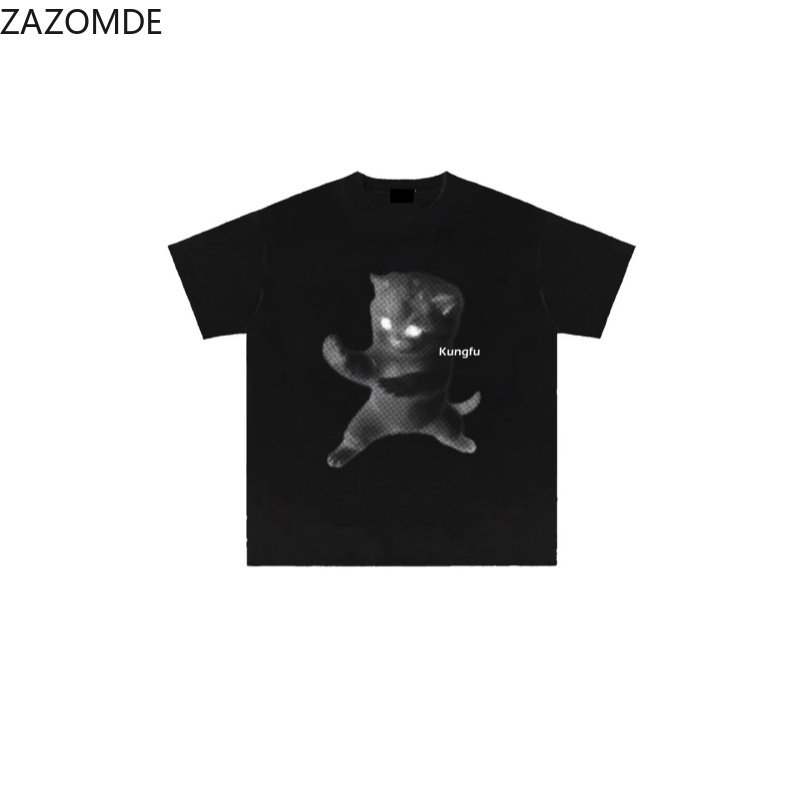 Mens Fashion Style Images - ZAZOMDE Ins Trendy Slogan Graphic T-shirt