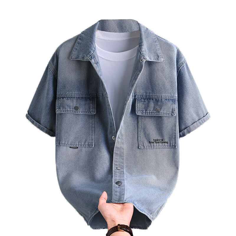 Men's Denim Shirt Summer Fashi - đánh giá và giá Mens Fashion Urban