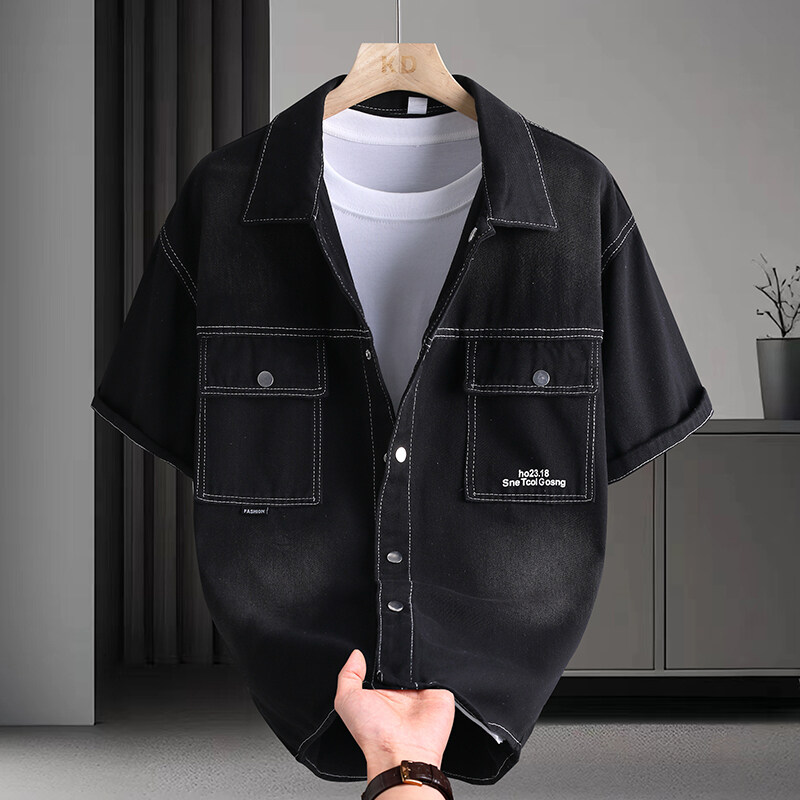 Men's Denim Shirt Summer Fashi - đánh giá và giá Mens Fashion Urban