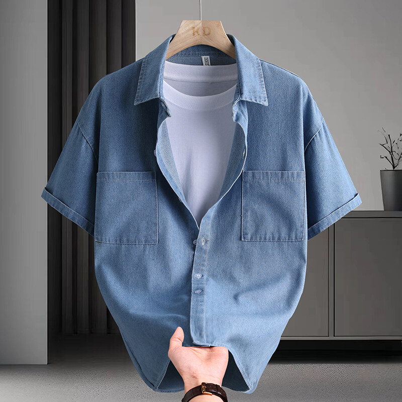 Men's Denim Shirt Summer Fashi - đánh giá và giá Mens Fashion Urban
