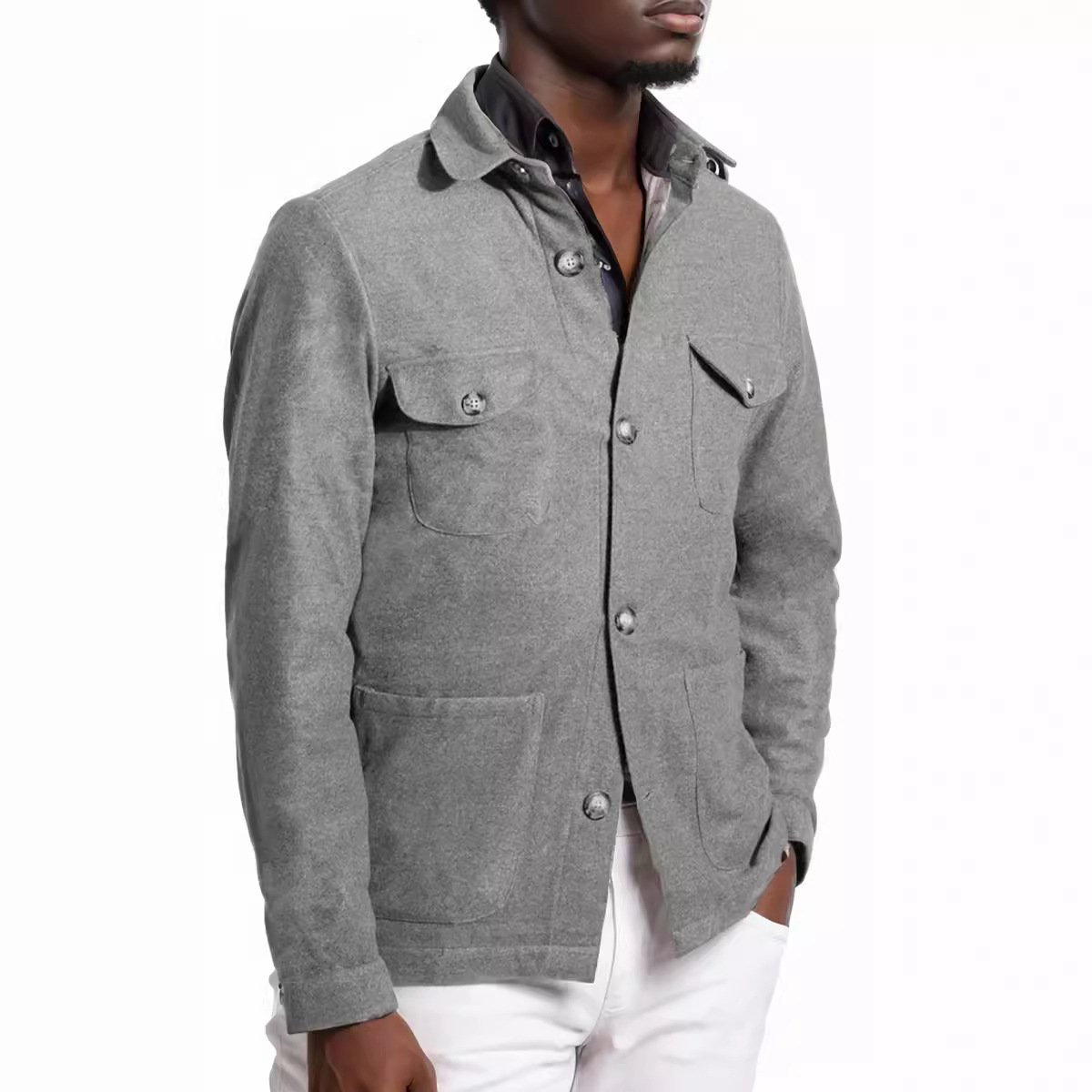 Wool Blend Jacket Man Classic  - đánh giá và giá Mens Fashion Style Images