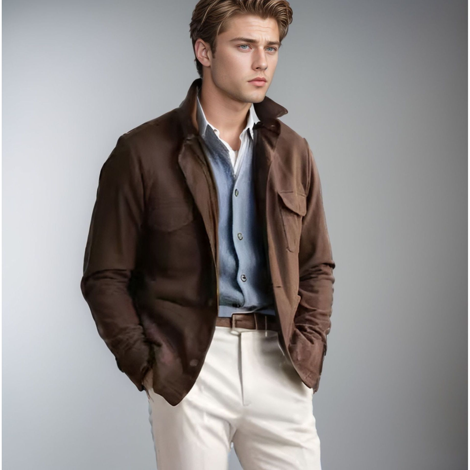 Wool Blend Jacket Man Classic  - đánh giá và giá Mens Fashion Style Images