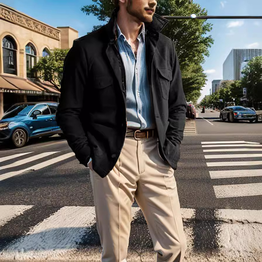 Wool Blend Jacket Man Classic  - đánh giá và giá Mens Fashion Style Images