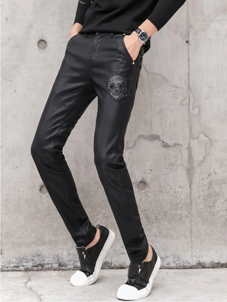 2025 New Men Black Faux Leathe - đánh giá và giá Men'S Fashion Pants 2025